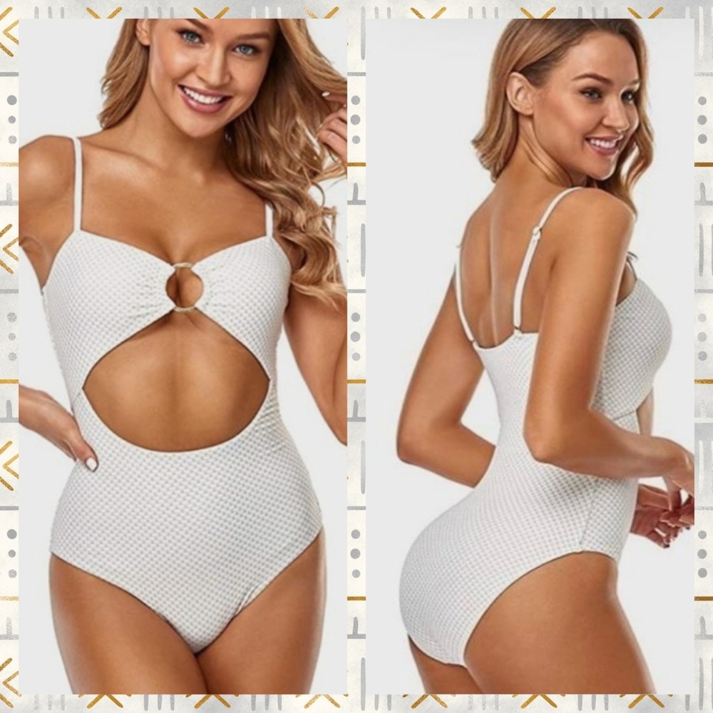 NWT Asbayson Novelty Swimwear Cutout Swimsuit Size L ✨️